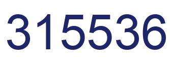 Number 315536 blue image