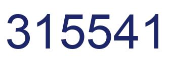 Number 315541 blue image