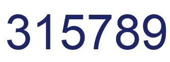Number 315789 blue image