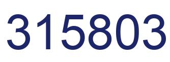 Number 315803 blue image