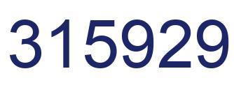 Number 315929 blue image
