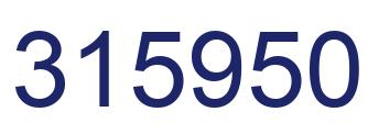 Number 315950 blue image