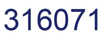 Number 316071 blue image
