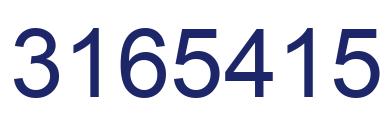 Number 3165415 blue image