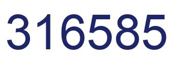 Number 316585 blue image
