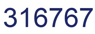 Number 316767 blue image