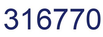 Number 316770 blue image