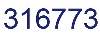 Number 316773 blue image
