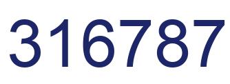 Number 316787 blue image