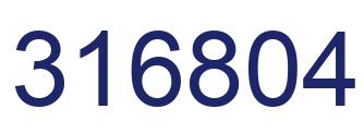 Number 316804 blue image