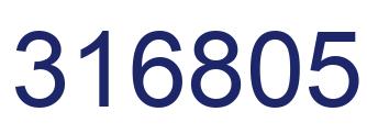 Number 316805 blue image