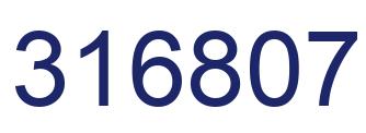Number 316807 blue image
