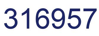 Number 316957 blue image