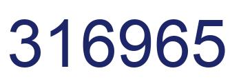 Number 316965 blue image