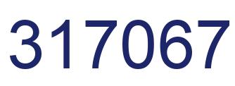 Number 317067 blue image