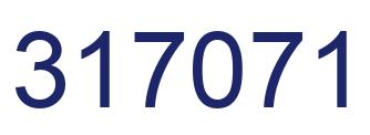 Number 317071 blue image