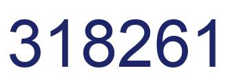Number 318261 blue image