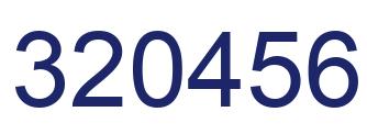 Number 320456 blue image