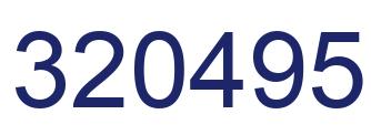 Number 320495 blue image
