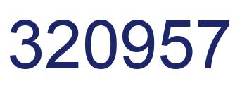 Number 320957 blue image