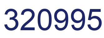 Number 320995 blue image
