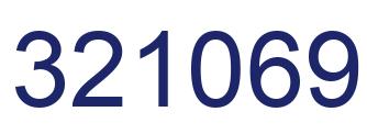 Number 321069 blue image