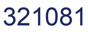 Number 321081 blue image