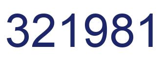 Number 321981 blue image