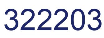 Number 322203 blue image