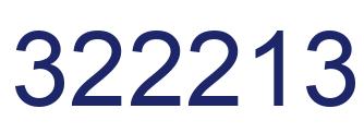 Number 322213 blue image