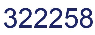 Number 322258 blue image