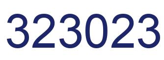 Number 323023 blue image