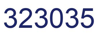 Number 323035 blue image