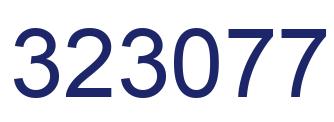 Number 323077 blue image