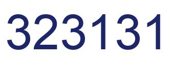 Number 323131 blue image