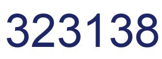Number 323138 blue image