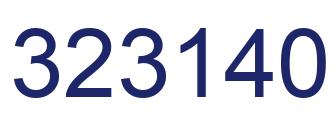 Number 323140 blue image