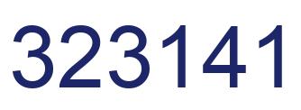 Number 323141 blue image