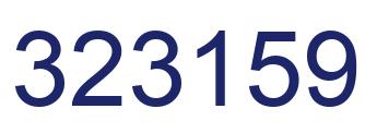 Number 323159 blue image