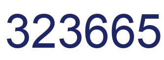 Number 323665 blue image