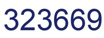 Number 323669 blue image