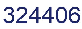 Number 324406 blue image