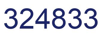 Number 324833 blue image
