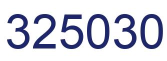 Number 325030 blue image