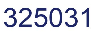 Número 325031 imagen azul