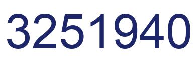 Number 3251940 blue image