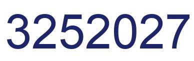Number 3252027 blue image