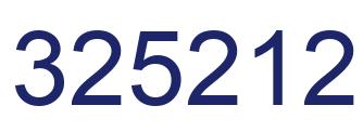 Number 325212 blue image