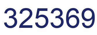 Number 325369 blue image