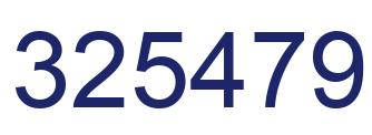 Número 325479 imagen azul